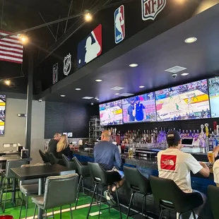 Bar top and big tvs