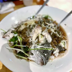 Sea Bass with Vermicelli Noodles