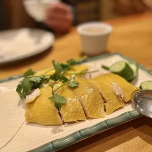a plate of food on a table