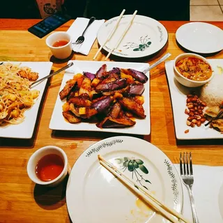 Asam Eggplant, String Bean