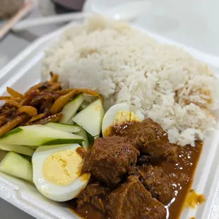 Nasi Lemark, beef $13.99