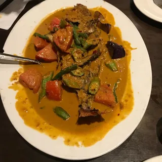 Curry Red Snapper with Okra