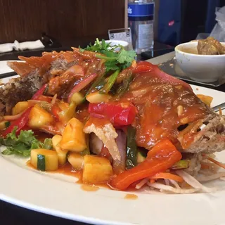 Crispy Golden Fish in Sweet and Sour Sauce