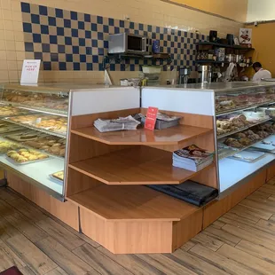 a display of pastries and pastries