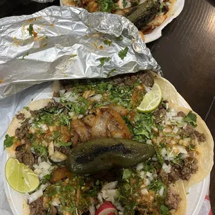Asada/Pastor tacos