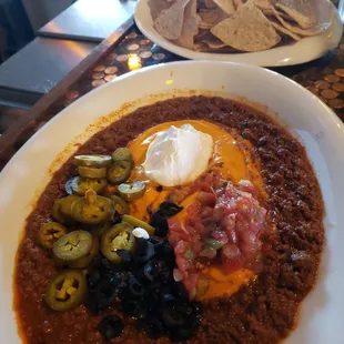 Nachos with the chips on the side.