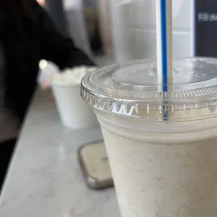  a woman in the background