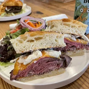 The assistant with a side salad