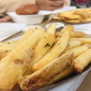 a plate of french fries
