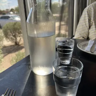 First of two carafes.