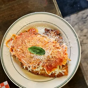 Chicken parmesean with pasta