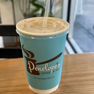 Iced Lilian Latte w soy milk!