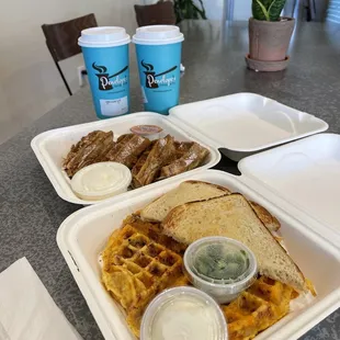 food, waffles