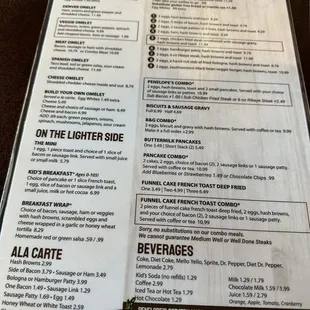 the menu