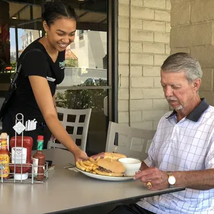 Monique Serving Up Our French Dip