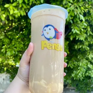 House Special Milk Tea with egg pudding