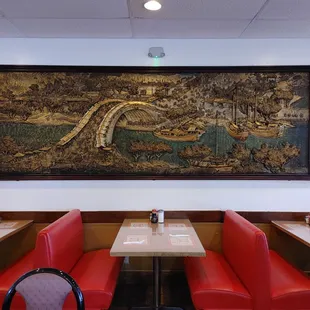 Wall art with bridge