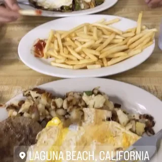 Sausage Patty and Eggs