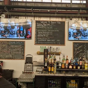 The beer menu and the Buckeyes putting on Arkansas St.