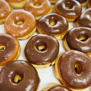 Glazed and chocolate yum!