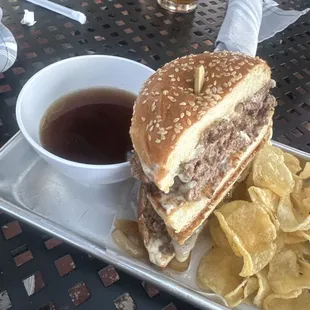 French Dip Burger