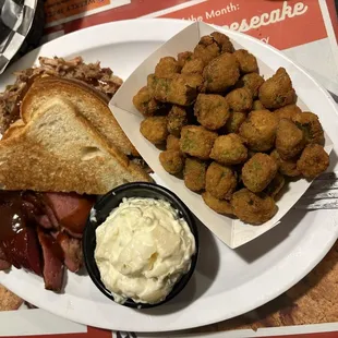 Plate Dinner #2 (sausage and pulled pork)