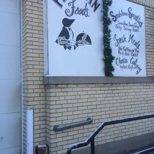 the front of the building