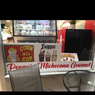 Cakes in the store window