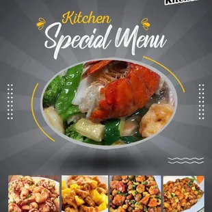 a menu for a special meal