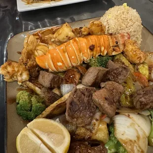 Steak and lobster habatchi