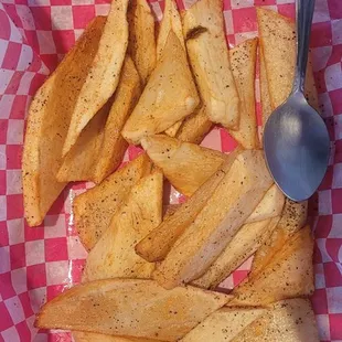 Chips that came in large fish and chips