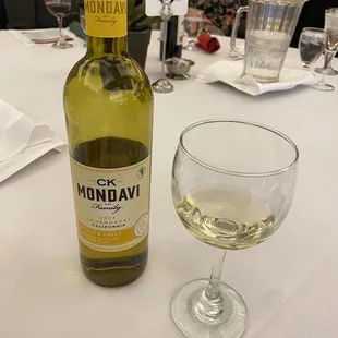 a glass of wine and a bottle