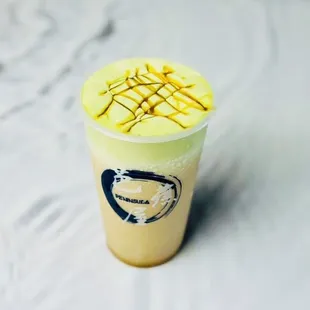 New Carmel Coconut Cheese Latte