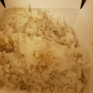 Coconut rice ($2). Marginally more interesting than regular white rice.