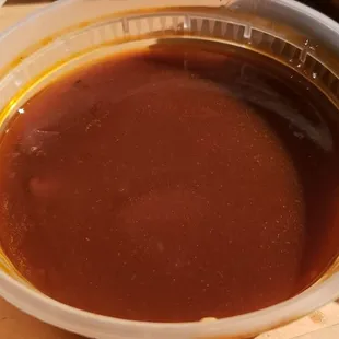 Mushroom sauce, made vegan, that comes w/Mock Duck dish ($13). Bland sauce.