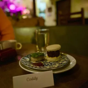a plate of food on a table