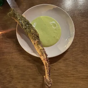 Octopus with aerated wasabi - IG @bougiefoodieboi