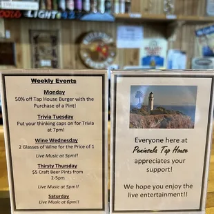 a menu for a wine tasting event