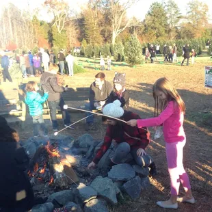 Roasting marshmallows