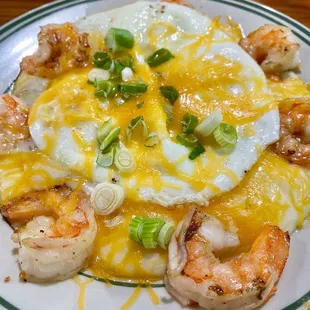 Shrimp and Grits 2 Eggs