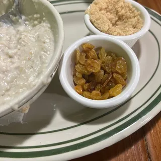 Oatmeal with Raisins and Brown Sugar