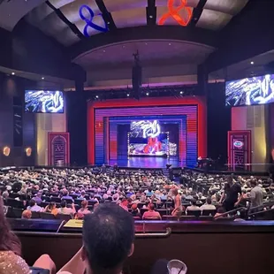 View on the stage from the mezzanine Section 5 Row B.