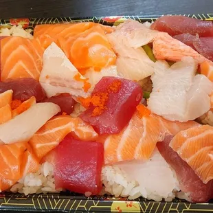 a plate of sushi