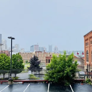Views of the city outside the brewery