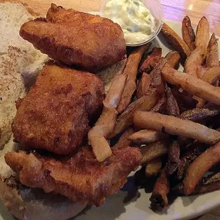 FRIED FISH SANDWICH AND FRIES
