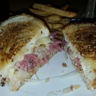 Reuben and thick cut fries