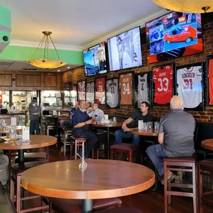 Downstairs bar area.