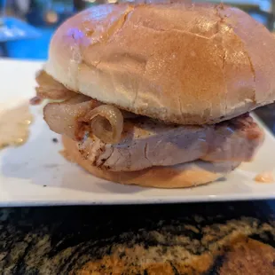 Salmon sandwich.