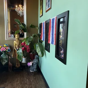 the entrance to the restaurant