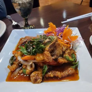 Three flavors duck, way too sweet, but a pretty dish